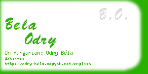 bela odry business card