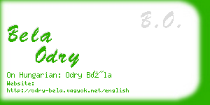 bela odry business card